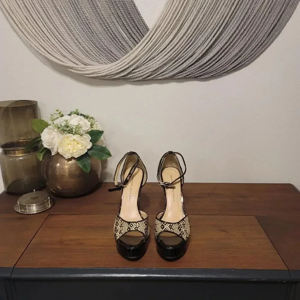 Chinese Laundry Macrame and Patent Leather Pumps Sz 9.5